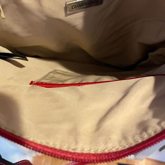 Giani Bernini Red Leather Crossbody Women’s Purse - Picture 9 of 13